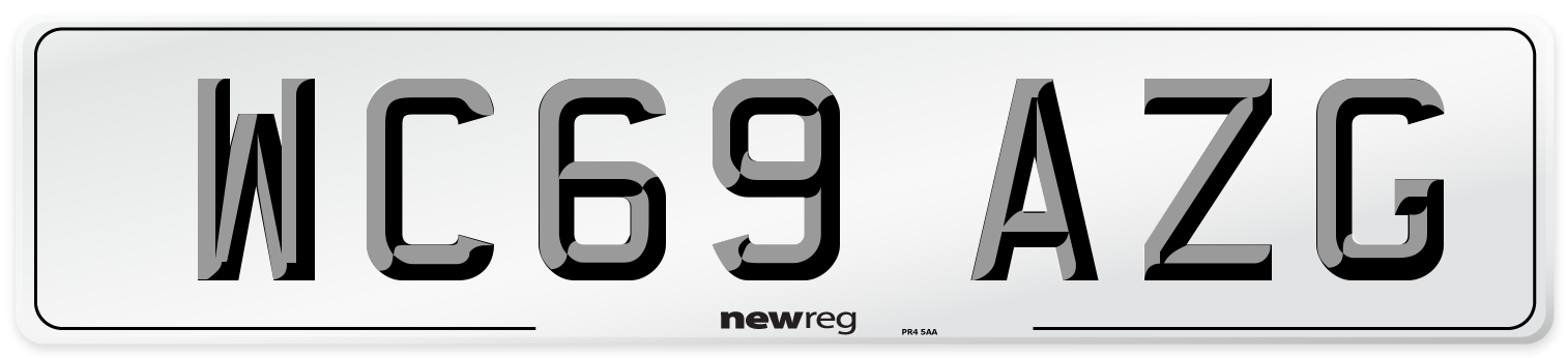 WC69 AZG Number Plate from New Reg